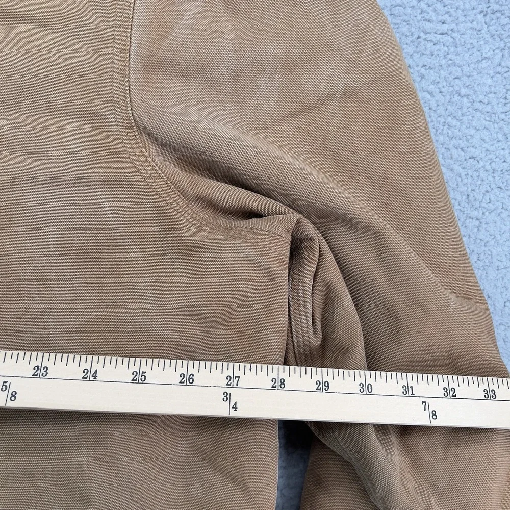 Vintage Carhartt Duck Quilt Lined Jacket Brown Mens 46 Made in USA - Picture 7 of 14